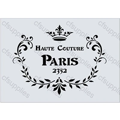 Image of A5 Stencil Shabby Chic, French, Furniture, Fabric, Glass, Reusable Mylar (78)