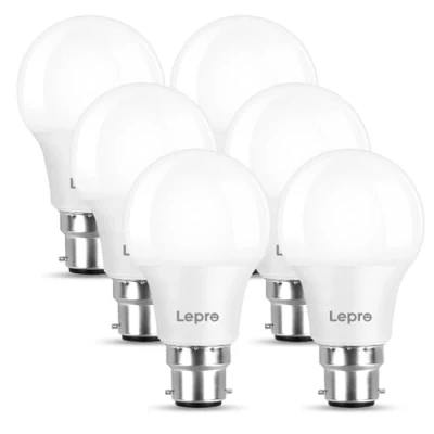 Image of Lepro Bayonet Light Bulb, 60W Equivalent, Warm White 2700K, 8.5W 806lm B22 LED BC A60 GLS Energy Saving Lightbulbs, Non dimmable, Pack of 6