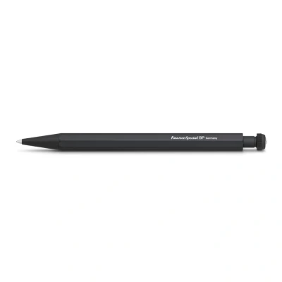 Image of Kaweco SPECIAL Ball Pen Black I Retractable Ballpoint with Standard G2 Refills in a Tin Box Aluminium 14 cm