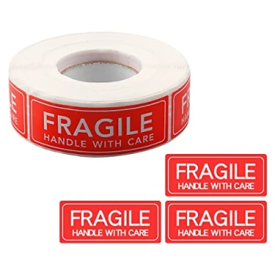 Image of Jagowa 500PCS Fragile Sticker Handle with Care Warning Stickers Thank You Shipping Labels 7.5 x 2.5cm