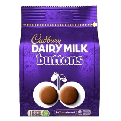 Image of 3 x Dairy Milk Giant Buttons Chocolate Bag 119g Delicious Tasty And Twisty Treat Gift Hamper For Birthday,Christmas