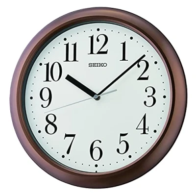 Image of Seiko Clock, Brown, Standard