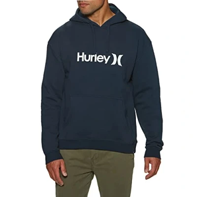 Image of Hurley Men&#039;s M Oao Solid Core Po Fleece Sweatshirt, Black, L