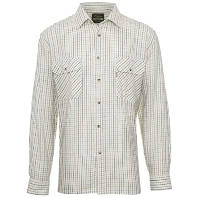 Image of Champion Tattersall Country Style Casual Long Sleeved Shirt Olive 3XL