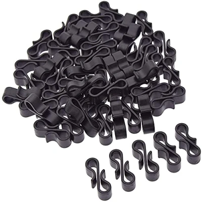 Image of Etec 100 Pcs Mini Plastic Gutter Hooks Outdoor Christmas Lights Clips Led Fairy S Clip for Decoration Holiday Parties String Lights, 2