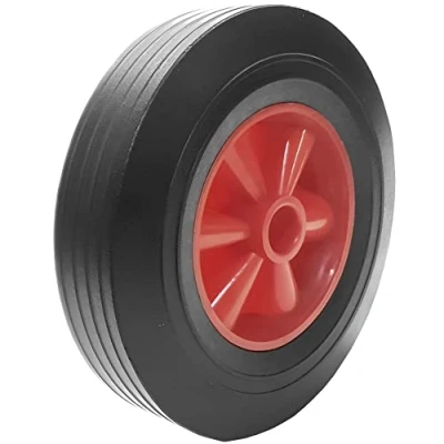 Image of 10 Inch (255 Millimetres) Solid Rubber Wheel off Set Hub Puncture Proof Sack Truck Trolley 35mm Bore