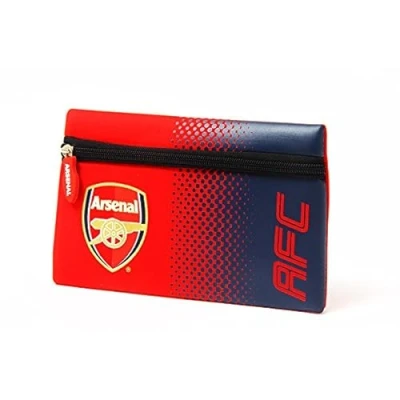 Image of Official Football Merchandise Flat Neoprene Zip Pencil Case Club Colours , Arsenal FC