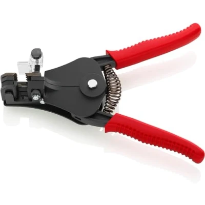 Image of Knipex Insulation Stripper with adapted blades black lacquered, plastic grips 180 mm 12 11 EAN