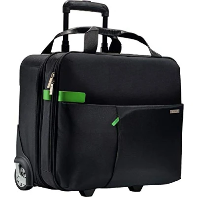 Image of Leitz 2 Wheeled Light Weight Hand Luggage Trolley Smart Traveller Range, Black