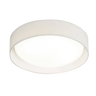 Image of Gianna LED Round Flush Ceiling Light with White Shade