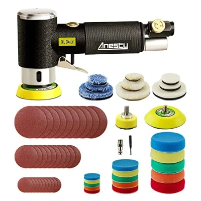 Image of Air Orbital Sander, Mini Dual Action Random Orbit Sander Polisher Power Tool Sets with 1&quot; 2&#039;&#039; 3&#039;&#039; Polishing Pads &amp; Buffing for Detail Sanding