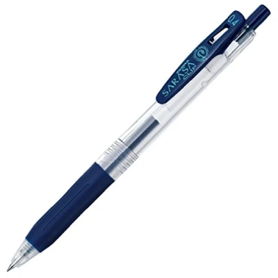 Image of 10pcs Zebra Sarasa JJS15 0.4mm Gel Ink Pen (Box Set) Blue Black