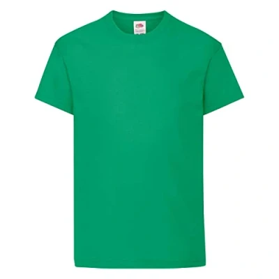 Image of Fruit of the Loom Unisex Kid&#039;s Original T Shirt, Kelly Green, 3 4 Years