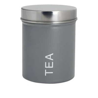 Image of Grey Metal Tea Canister By Harbour Housewares