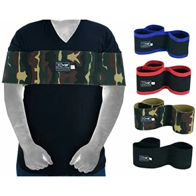 Image of EVO Fitness Gym Bench Press Slingshot Push up Power Weight lifting Strength Workout Training (Medium, Camo)
