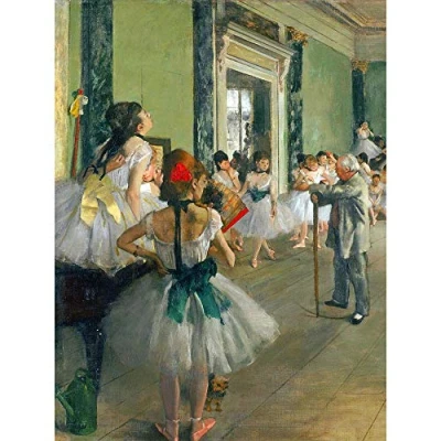 Image of Wee Blue Coo Edgar Degas Ballet Class Old Master Painting Art Print Poster Wall Decor 12X16 Inch