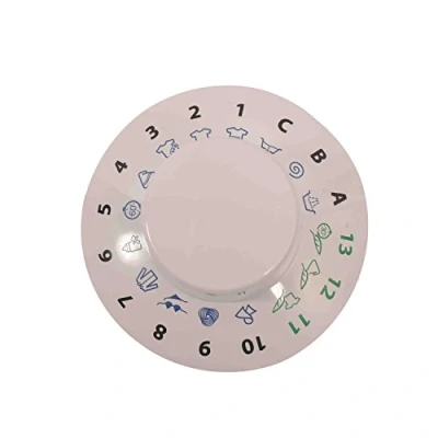 Image of Hotpoint Washing Machine White Wash Timer Knob. Genuine part number C00265422