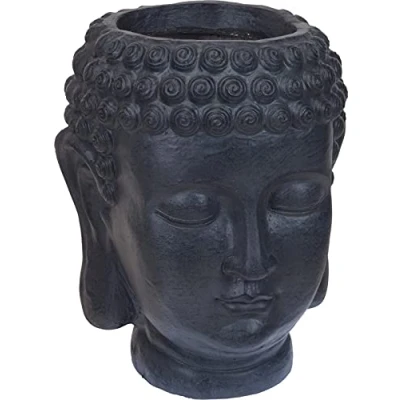 Image of Large Buddha Head Plant Pot Indoor Home Outdoor Garden Decorative Flower Planter