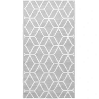 Image of vidaXL Outdoor Carpet ARAKIL Grey 160x230 cm PP