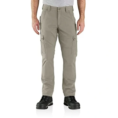 Image of Carhartt Men&#039;s Rugged Flex Relaxed Fit Ripstop Cargo Work Pant, Greige, 34W / 36L
