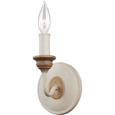 Image of Hartsville 1 Light Indoor Candle Wall Chalk Washed, Beachwood, E14