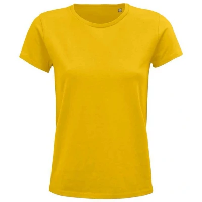 Image of SOLS Womens/Ladies Crusader Organic T Shirt (Gold) Yellow Size Large