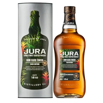 Image of Jura Rum Cask Edition Single Malt Scotch Whisky 70 cl Smooth &amp; Fruity Iconic Scottish made by a island community 40% vol
