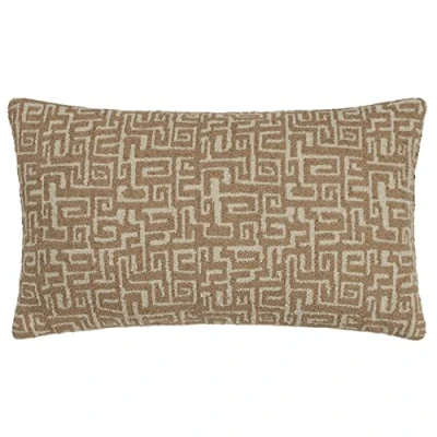 Image of Hoem Höem Thalia Woven Jacquard Filled Cushion Brown One Size