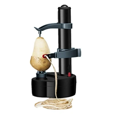 Image of aoory Electric Peeler Potato Fruit &amp; Vegetable Cutter Kitchen Peeling Tool (Black)