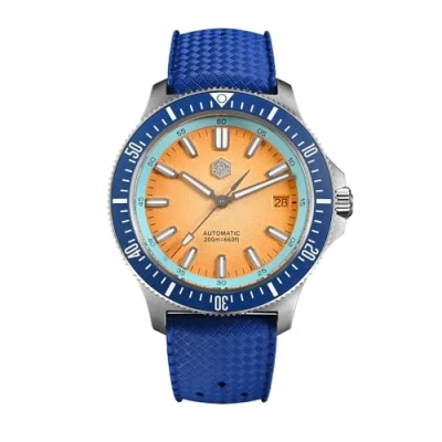 Image of San Martin SN0118G Stainless Steel Diving Watch NH35 Automatic Mechanical Fashion Waterproof Men Wristwatches, V 1, Modern