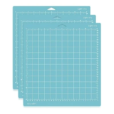 Image of [3 Pack] Light Grip Cutting Mat (12x12 Inch) for Cricut Maker and Explore Machines, Pefect Standard Paper, Cardstock, Vellum