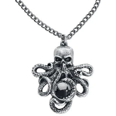Image of Alchemy Gothic Mammon of The Deep Pendant Men Necklace Silver Coloured, Pewter,