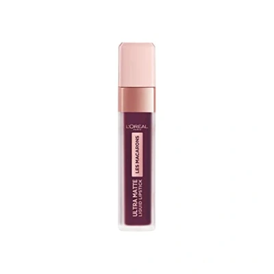 Image of L&#039;Oreal Paris Les Macarons Matte Liquid Lipstick 830 Blackcurrant Crush, 31 g