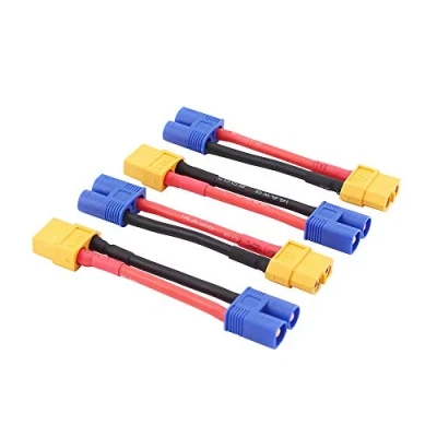 Image of BDHI 4pcs Male EC3 to Female XT60 XT 60 Connector Adapter Converter Cable 14awg 2in(B112 4)
