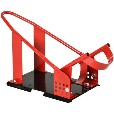 Image of HOMCOM Motorcycle Wheel Chock 8 15.5 cm Metal Motorbike Holder Pre Drilled Holes For Truck And Trailer