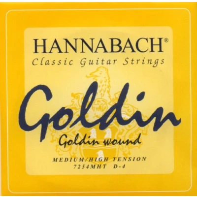 Image of Hannabach Classical Guitar Strings Series 725 Medium/High Tension Goldin D4 7254MHT