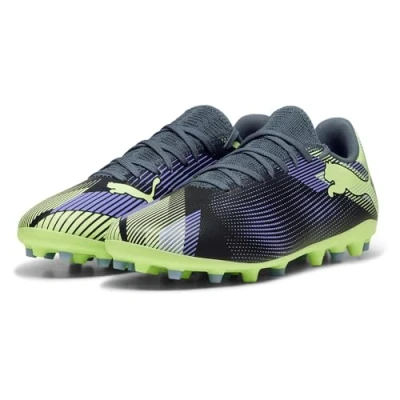 Image of Puma Future 7 PLAY MG Moulded stud football boots, Men&#039;s, Size: 9.5, Gray skies/elektro purple/fizzy apple/white Textile/synthetics