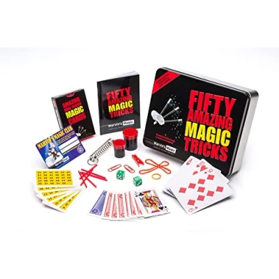 Image of Marvin&#039;s Magic Fifty Amazing Tricks for Kids Comes in Gift Set Tin Includes Classic Card and Coin Tricks, Mind Reading, Levitation + More