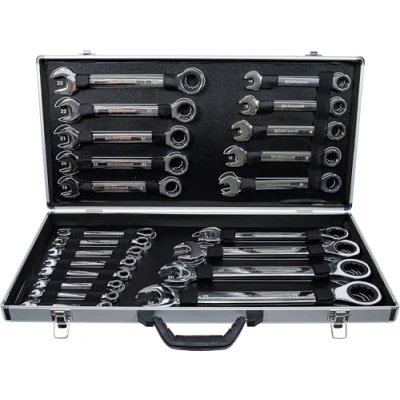 Image of BGS Diy 30009 Ratchet Combination Wrench Set 6 32 mm 22 pcs.