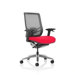 Image of Ergo Click Bespoke Fabric Seat Bergamot Cherry Black Mesh Back