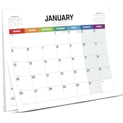 Image of Wall Calendar 2026 12 Month Full Year Planner