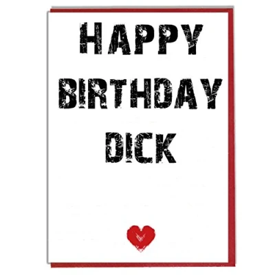 Image of AK Giftshop Rude/Funny Joke Birthday Card Happy Dick Best Friend Mate Brother Husband Boyfriend