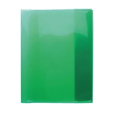 Image of HERMA 19624 Exercise Book Covers Quart Transparent Made of Durable, Wipe Clean and Extra Thick Polypropylene Film, Set 10 for School Notebooks, Green