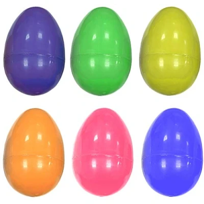Image of 12 x Large Assorted Colour Fillable Plastic Surprise Easter Eggs Fill With Hunt Gifts And Chocolate