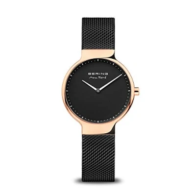 Image of BERING Women Analog Quartz Max René Collection Watch with stainless steel Strap and Sapphire Crystal 15531 262, Black/White, 31 mm