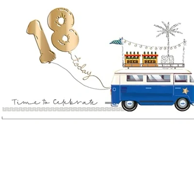 Image of 18 Today Birthday Greeting Card By The Curious Inksmith Greetings CISO1040
