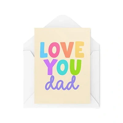 Image of Funny Novelty Greeting Cards Love You Dad Birthday Father&#039;s Day Father Daddy Thinking Of Banter Joke CBH1293