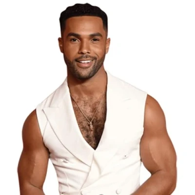 Image of Lucien Laviscount (White Outfit) Half Body Buddy Cutout
