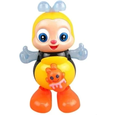 Image of SDMAX Dancing Happy Bee Toy Figure Grooving Movements, Flashing Lights, And Musical Magic For Ages 3+, Multi Coloured Delight Toddler Boys Girls, Ideal Interactive Gift