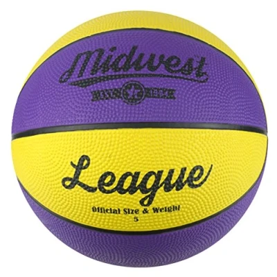Image of Midwest Unisex&#039;s League Basketball, Yellow/Purple, Size 6, BBB1036YP
